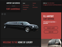 Tablet Screenshot of airportcarservicefortlauderdale.com